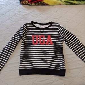 PINK Victoria's Secret UGA Striped Sweatshirt